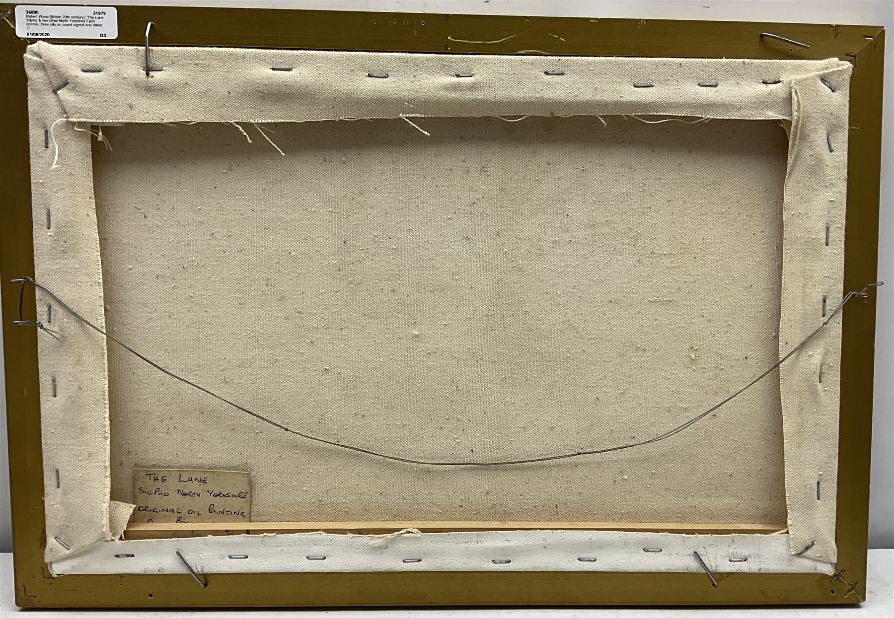 Robert Wood (British 20th century): 'The Lane Silpho' & two other North Yorkshire Farm scenes, three oils on canvas & board signed and dated (19)89/92/93, 28cm x x 44cm diminishing (3)