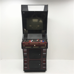 Electrocoin 'Xenon' arcade machine, with two game cartridges 'R-Type Leo' and 'Seibu Soccer', W69cm, H187cm, D93cm