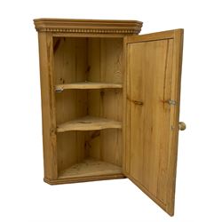 Small solid pine corner cupboard
