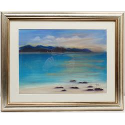 Pamela Randal (Scottish Contemporary): 'Skye Bay', pastel signed, titled and dated 2004 on artist's label verso 28cm x 37cm 
