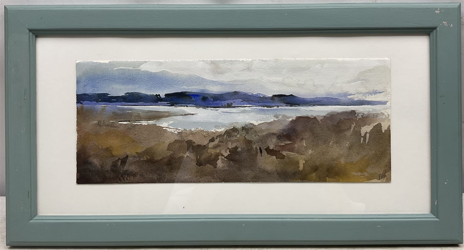 Peter Michael Hicks (Yorkshire 1937-): Landscapes, pair watercolours signed in pencil 13cm x 38cm (2)