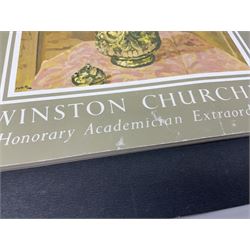 Exhibition catalogue for 'Winston Churchill - Honorary Academician Extraordinary' paintings by the Rt Hon Sir Winston Churchill, exhibited at the Royal Academy of Arts 1959, with Winston S Churchill signature in ink to the title page