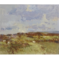  William B Dealtry (British 1915-2007): Moorland Light, oil on board signed, titled on artists label verso 49.5cm x 59.5cm  