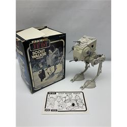 Star Wars - Return of the Jedi Scout Walker Vehicle, Speeder Bike Vehicle and Vehicle Maintenance Energiser; together with The Empire Strikes Back Cap-2 Captivator and MTV-7 Multi-Terrain vehicle; and Waddingtons 1977 Star Wars Entering the City jig-saw puzzle; all boxed (6)