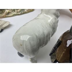 Group of Beswick figures to include leopard no 1082, rabbits, swan, pheasant no 1226 etc, all with marks beneath