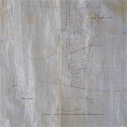 J Lane (Surveyor) (British 19th century): 'Plan of the Keldy Estate 1891', original 19th century hand-drawn map and plan of the Keldy Estate in the North Yorkshire an Pickering Moors with colouring pub. 1891, 98cm x 132cm (unframed)