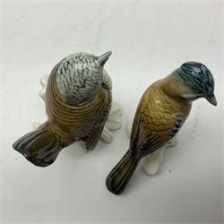 Eight Karl Ens bird figures, together with Mack blue tit and one other