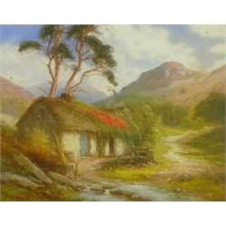  Edward Henry Holder (British 1847-1922): Cottage in the Mountains, pastel signed 29cm x 37cm   