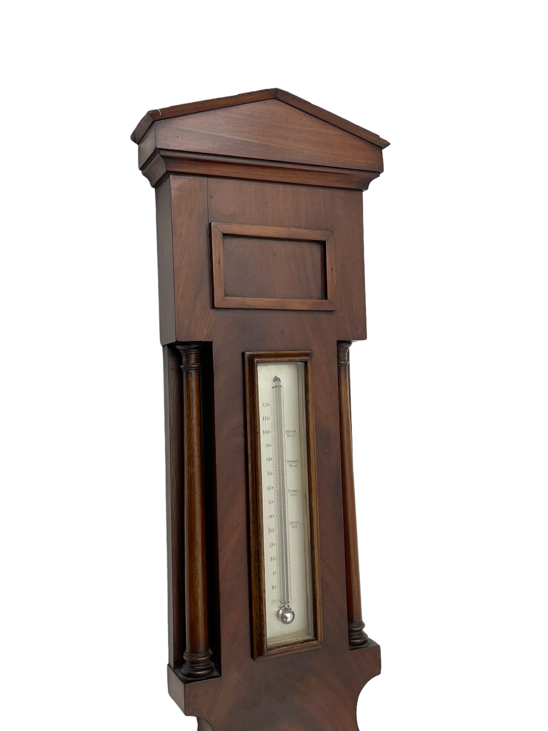 McDowall of Edinburgh midVictorian mahogany mercury wheel barometer