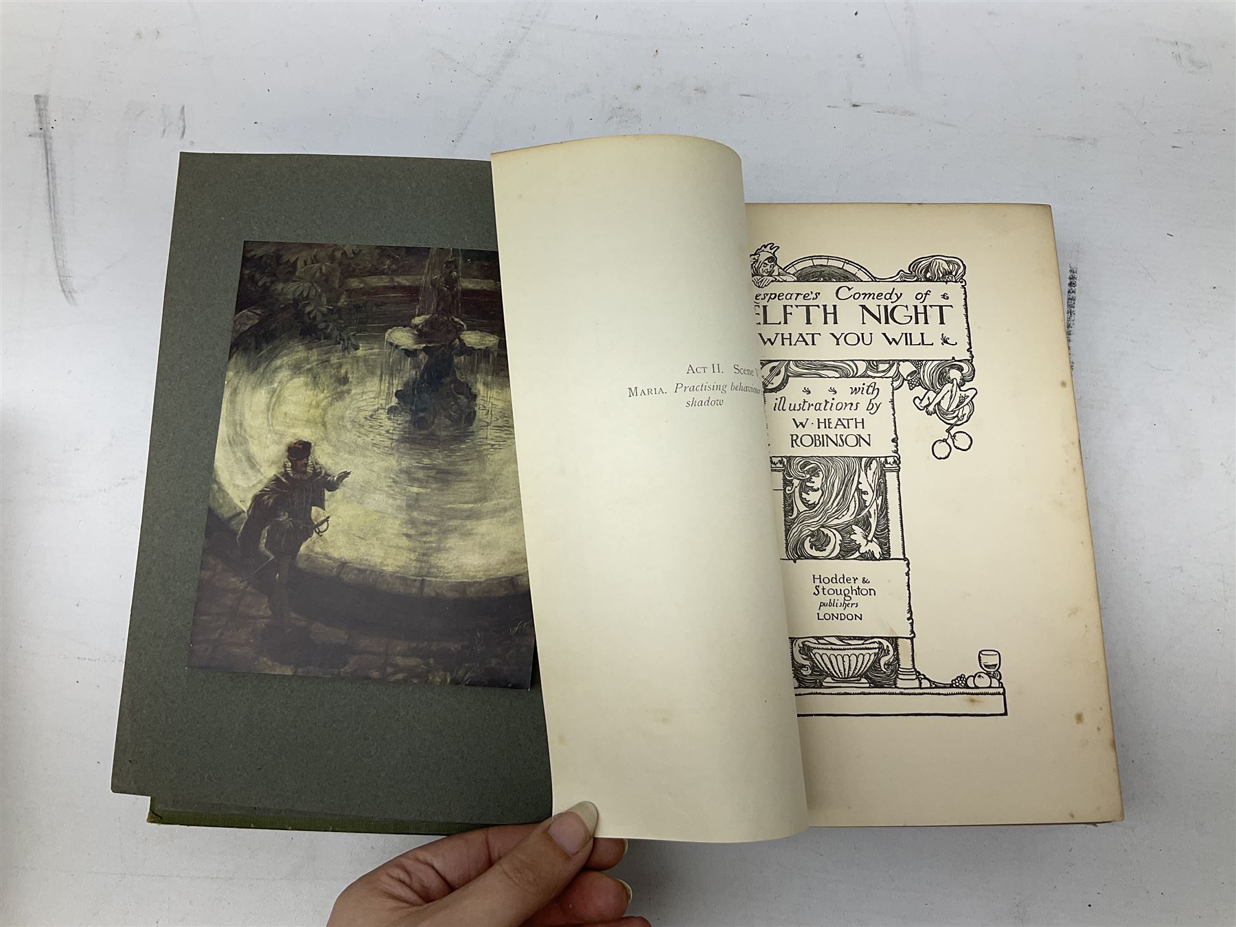 Shakespeare, William: Shakespeare's Comedy of Twelfth Night, or What You Will, illustrated by William Heath Robinson, Andersen, Hans Christian: Hans Andersen's Fairy Tales, illustrated by William Heath Robinson, Barrie, J.M: Peter Pan in Kensington Gardens, illustrated by Arthur Rackham, Sitwell, Sacherverell: Dance of The Quick and the Dead' and Johann Wolfgang von Goethe. Iphigenie auf Tauris