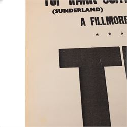 The WHO original concert poster - A Fillmore North Promotion Top Rank Suite, Sunderland, Friday 7th May, 1971, H76cm, W50cm

Provenance by vendor repute: poster was originally owned by James 'Happy' Hubbard, The WHO's chief lighting technician during the late 1960s to the early 1980s. He received three from the venue after the gig. 