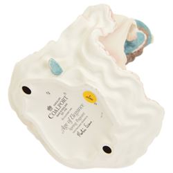 Eighteen Coalport Age of Elegance bisque figurines, including Brighton Promenade, Kensington Parade, Spring Pageant and Mandarin Crescent, mostly boxed