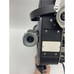 Bolex H16 RX5 camera body, serial no. 245758, with ' Kern Paillard Vario Switar 1:1.9 f=16-100mm POE Bolex H16RX' lens, Bolex 400ft magazine, etc, all in Bolex large flight case