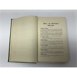 Hawker Lt. Col. P.: Instructions to Young Sportsmen in all that Relates to Guns and Shooting. 1833 7th edition. Re-bound in green cloth; Harting James Edmund: Hints on Shore Shooting.1871; Army Field Service Pocket Book. 1938. Contains numerous bound pamphlets; Ferrar Major M.L.: Officers of The Green Howards. 1920; Blake George: Mountain & Flood - History of the 52nd Lowland Division. 1950; and XV International Brigade. 1975 (6)