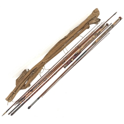 Three vintage Hardy's cane fishing rods 