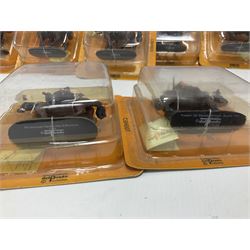 Nineteen Del Prado metal soldiers and one Cannon Barrel from periodical issues for Battle of Blenheim, Crimea, American Civil War etc; all in unopened blister packs, some duplicates