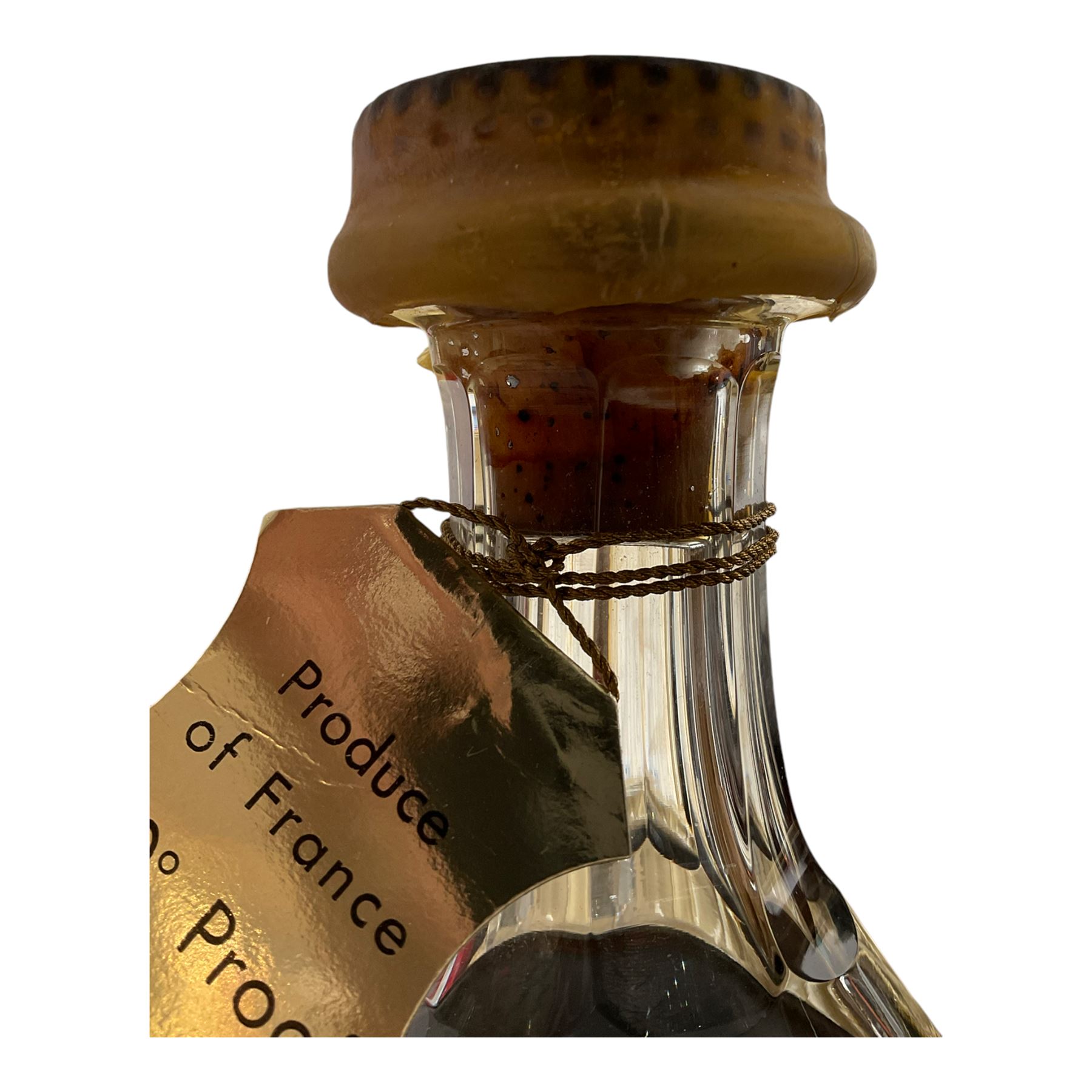 Hennessy extra grande fine champagne cognac, bottled 1961, unknown contents 70% proof, in cut glass decanter made by Baccarat of Paris, with certificate and in original presentation box 