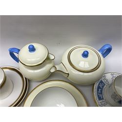 Six Shelley Athens pattern coffee cups and saucers, together with six Coalport Revelry coffee cups and saucers, and a Wedgwood tea set for two people