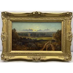 Edmund John Niemann (British 1813-1876): Country Church, oil on canvas signed, indistinctly titled on the stretcher 29cm x 49cm