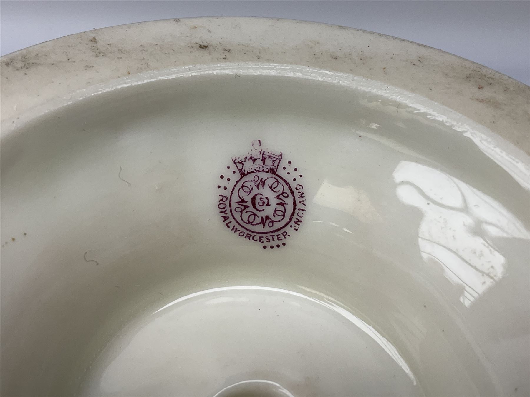 Early 20th century Royal Worcester vase decorated by Harry Davis, of ovoid form with twin acanthus mounted handles and waisted high neck supporting a domed cover, upon a circular foot, the body hand painted with sheep in a highland landscape, signed H Davis, with puce printed marks beneath including shape number 2425, and date code for 1907, H27.5cm