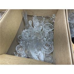 Royal Worcester Gold Chantilly pattern dish, Royal Doulton Naples pattern teapot, Beswick dogs (a/f), other ceramics and glassware to include Royal Doulton etc, die-cast to include Corgi etc, together with a quantity of cds, in five boxes