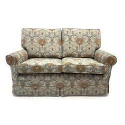 *Multi-York - two seat sofa upholstered in a foliate pattern fabric cover