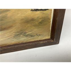 Tom Riley (British 20th century): Coastal Scene, oil on board signed 30cm x 40cm
