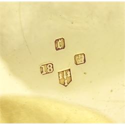 Victorian 18ct gold centre seconds key wound chronograph pocket watch by W Homere, Liverpool, No. 31658, white enamel dial with Roman numerals, outer track numbered 25-300, case by Joseph & John Hargreaves, Chester 1866