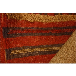  Meshwani red and blue ground runner rug, 255cm x 62cm  