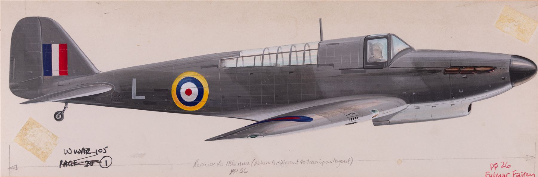 John Batchelor (British 1936-2019): Aircraft Studies, set of eleven gouaches variously signed and inscribed, max 35cm x 52cm (11)