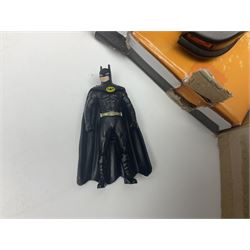 Eaglemoss Batman Universe Collector’s Bust ‘Rebirth Cowl’ with ten further Batman boxed and loose vehicles, figures and collectables to include Metals Die-Cast, Mattel, Hot Wheels etc, in two boxes