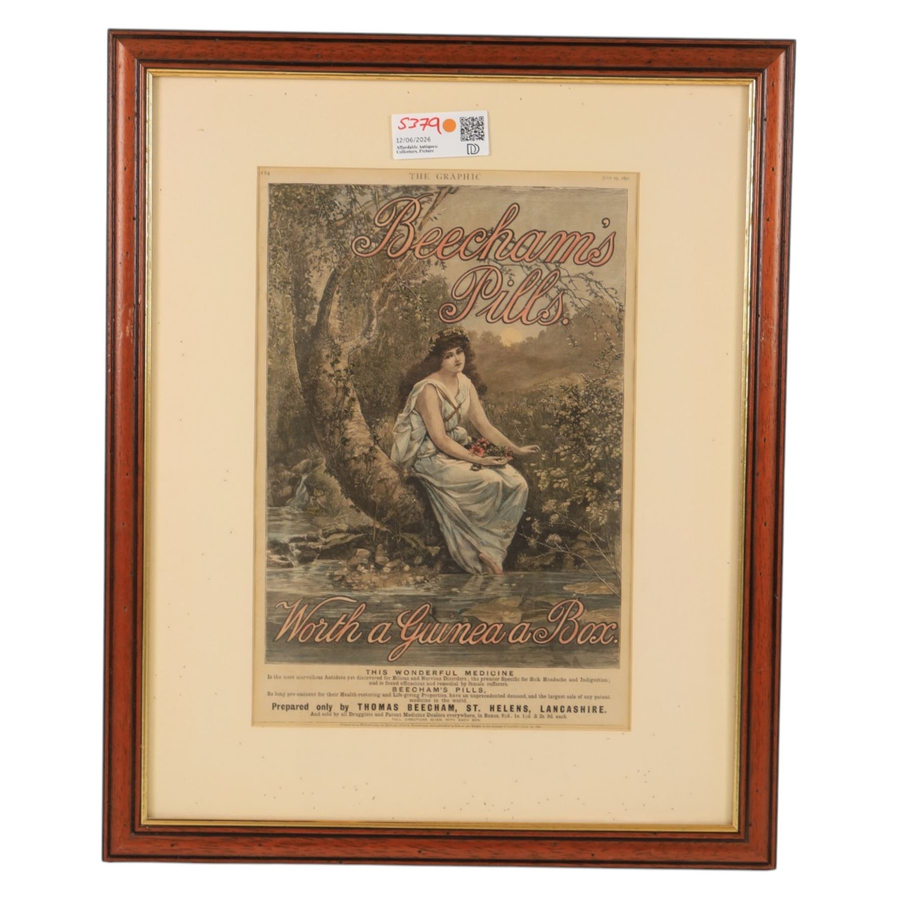 Set of Beechams Advertising prints from the London Illustrated News, including frame 56cm x 46cm (3)
