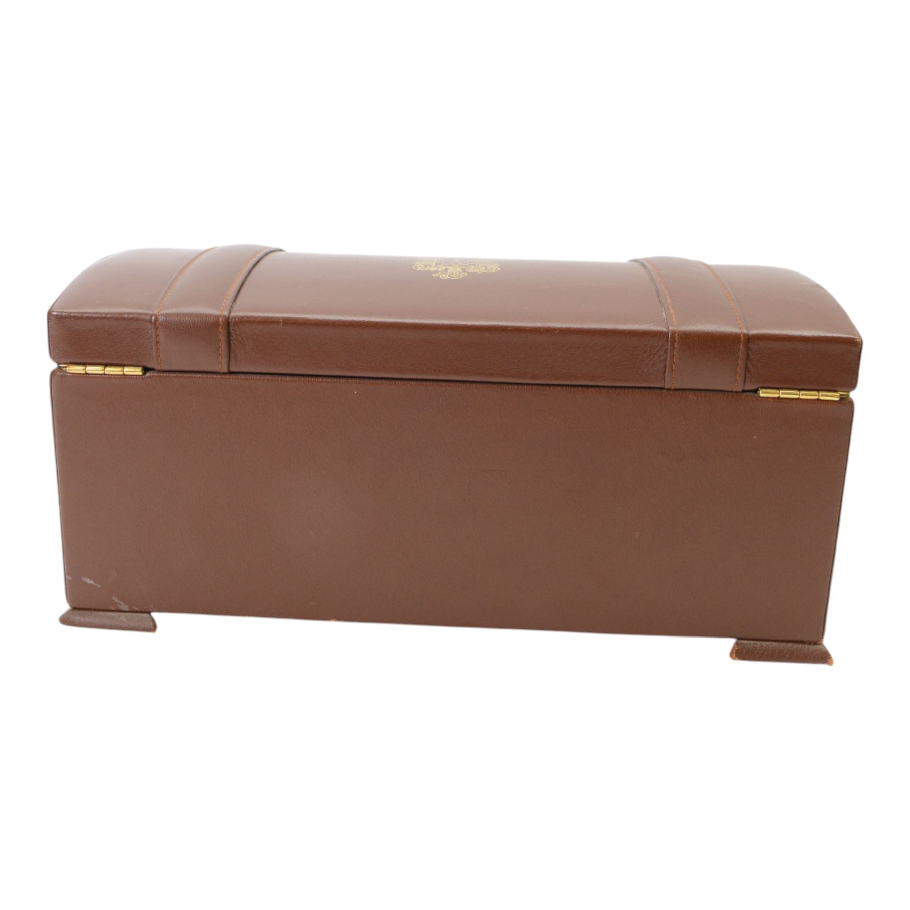 Rey Luis Felipe Gran Reserva, brandy, in American oak wrapped bottle, unknown contents and proof, within leather case 