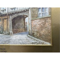 Albert H Findley (British 1880-1975): 'Castle House' and 'Leicester Abbey', two watercolours signed, titled on mount 18cm x 27cm (2)