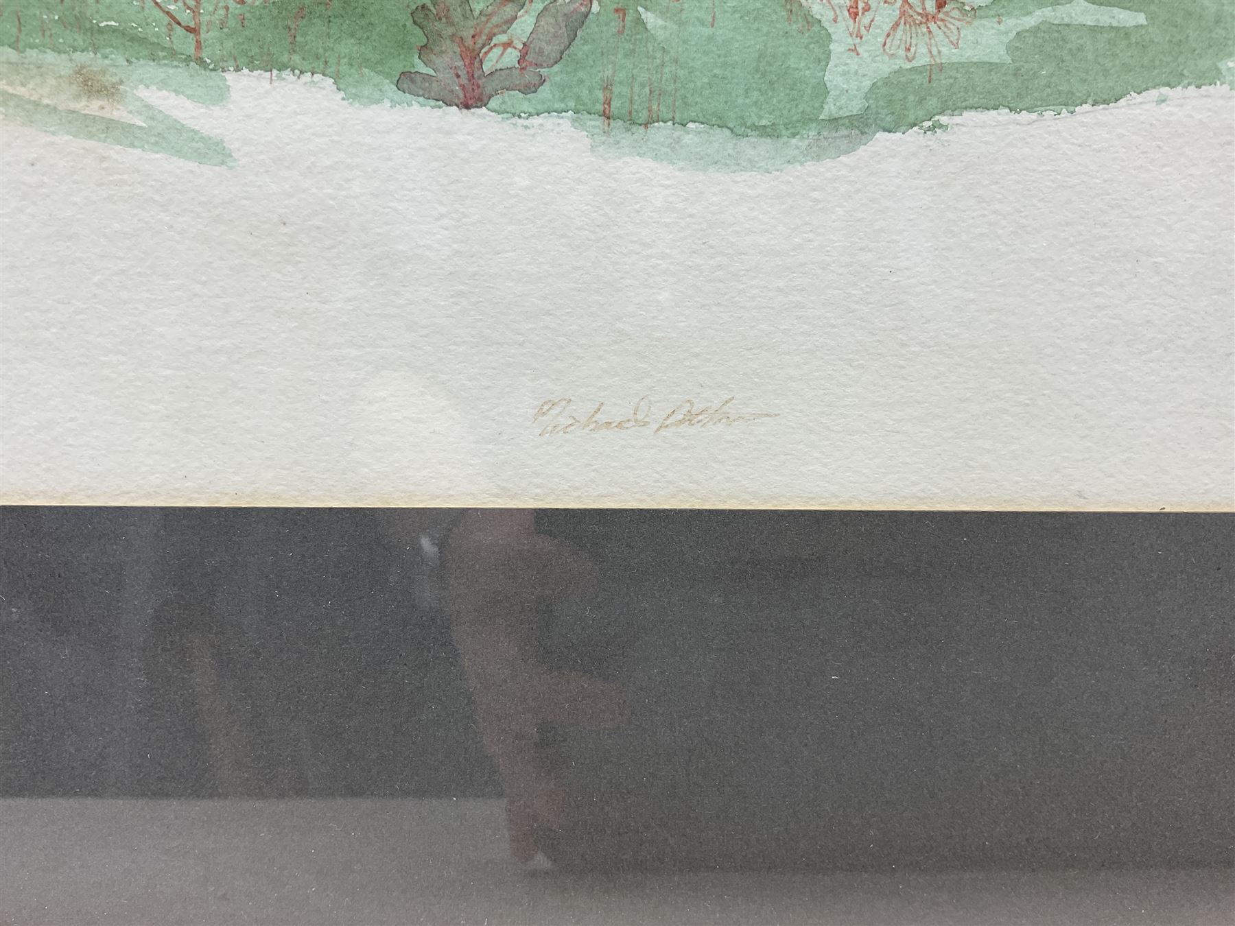 Michael Atkin (Contemporary): Yorkshire Village Street, watercolour signed 37cm x 54cm