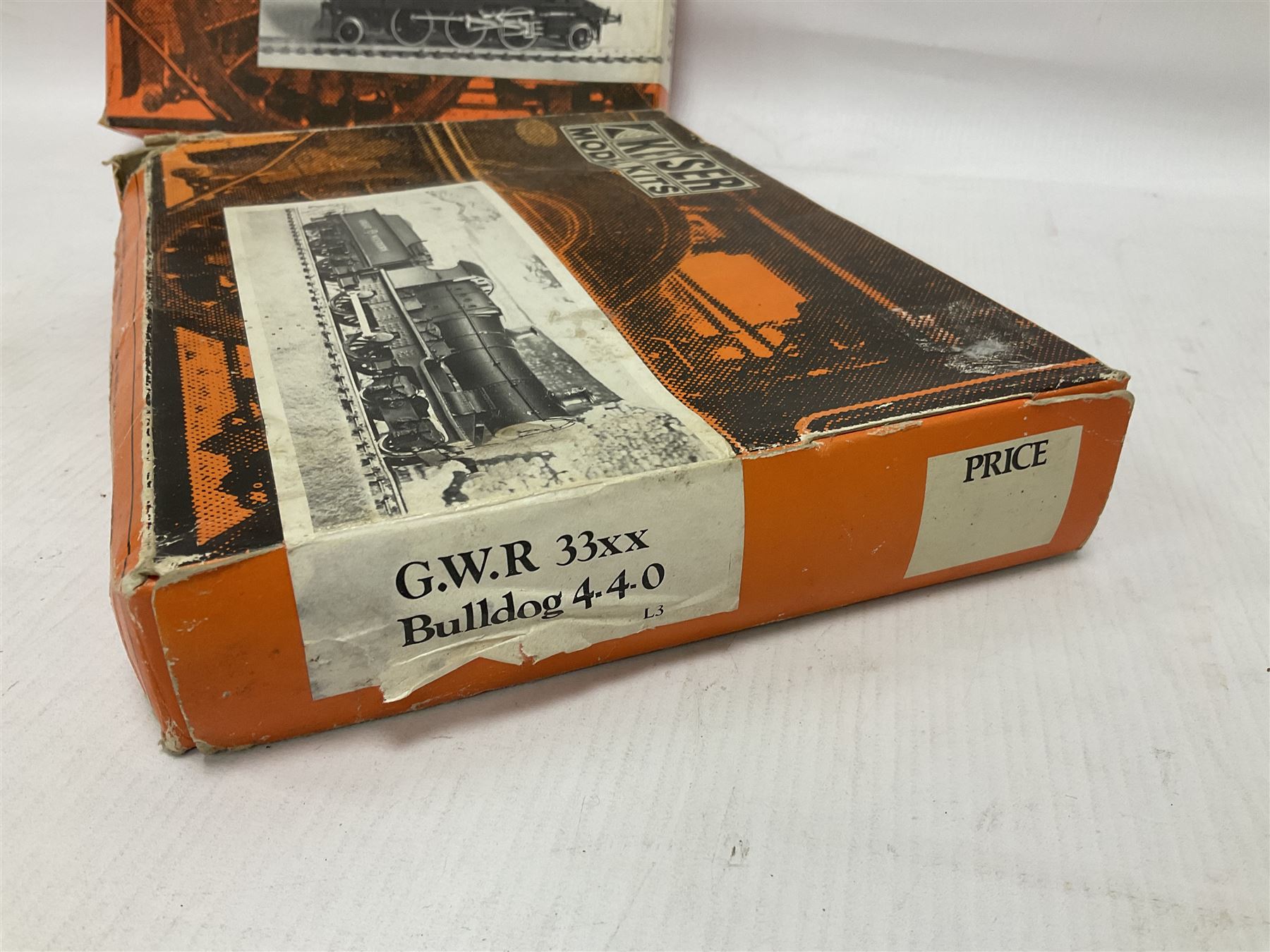 Keyser ‘00’ gauge - five locomotive building kits comprising GWR 33xx Bulldog 4-4-0, LMS (BR) Ivatt 2-6-2T, LMS (ex MR) Kirtley 0-6-0 and GWR 0-6-0 Deans Goods Locomotive and tender kit, in original boxes; with GWR 28XX 2-8-0 locomotive and tender kit, in Bec-Kits box (5) 