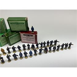 Hornby Dublo/Dinky - ten sets of railway station figures comprising three D1 Miniature Station Set/Railway Staff, three 051 Station Staff, two 053 Passengers and two 054 Railway Station Personnel; all boxed; and a 1001 box containing two figures (11)
