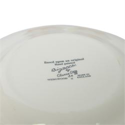 Wedgwood Bizarre by Clarice Cliff, Two sets of May Avenue, Colonial Teacup, saucer and side plate, limited edition 327 and 287 of 500, both with certificate and box