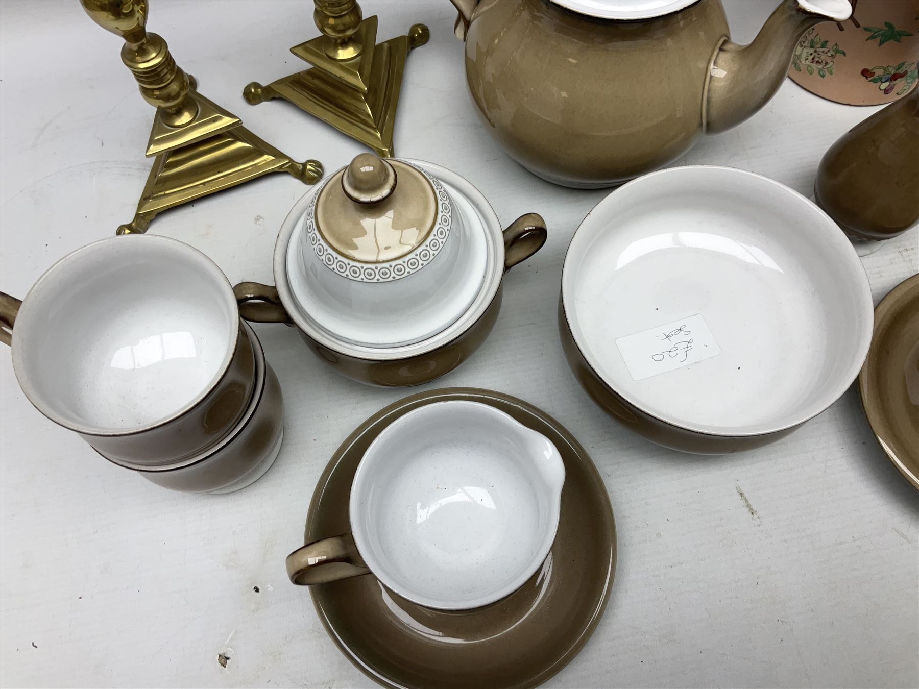 Denby tea wares, to include teapot, milk jug, covered sucrier, six cups etc, together with other collectables   