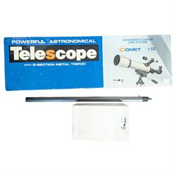 Sky-Watcher telescope, D=120mm, F=600mm, on a tripod stand and a Comet telescope