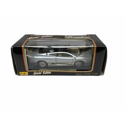 Three Maisto 1:18th scale die-cast models - Special Edition Jaguar XJ220 (1992); GT Racing Mercedes CLK-GTR; and GT Racing Mercedes-Benz CLK-DTM; all boxed (3)