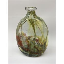 Sam Herman (Mexican b. 1936): art glass vase of slightly irregular ovoid form, signed and dated 1969, H23cm 