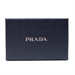 Prada - ‘Robot’ keyring and bag charm, in silver Saffiano leather and metal with studded detailing, articulated chain limbs and black bead hands, with split ring and lobster clasp, with original box