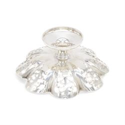 1930s silver pedestal bowl with pierced side, hallmarked Sheffield 1933, makers mark SH  & Co probably Sydney Hall & Co, H6cm