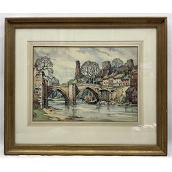 Kenneth Steel (British 1906-1970): Barnard Castle, watercolour signed 31cm x 44cm 