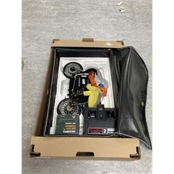 Mamod SP2 Stationary Steam Engine, together with Kyosho Eleck Rider, all unboxed