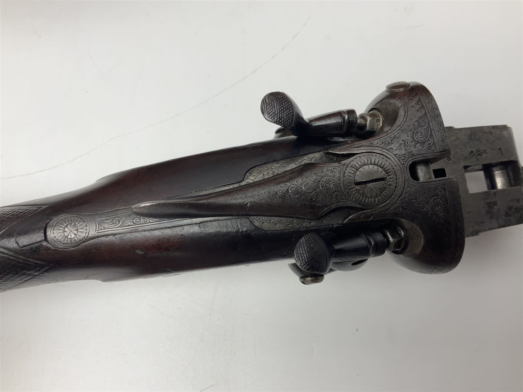 SHOTGUN CERTIFICATE REQUIRED - Late 19th century R. Robinson of Hull 12-bore side-by-side double barrel hammer shotgun; with 76cm(30