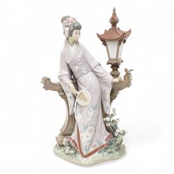 Large Lladro 'Mariko' figure, modelled as a Japanese lady in a traditional garden, model n...
