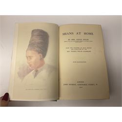 Burma and North East India - twenty books including The Burmese Empire by Father Sangermano. 1893; My Three Years in Manipur by Ethel St. Clair Grimwood. 1892; Shans at Home by Mrs. Leslie Milne. 1910; Four Years in Upper Burma by W.R. Winston. 1892; The Soul of People by H. Fielding. 1898; History of Upper Assam, Upper Burmah and North-Eastern Frontier by L.W. Shakespear. 1914; and fourteen others (20)