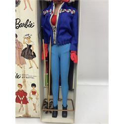 Two 1960s Mattel Barbie fashion dolls - 'Ski Queen' and 'Career Girl'; each in original decorative box with paperwork; and a quantity of Mattel and other fashion doll clothing